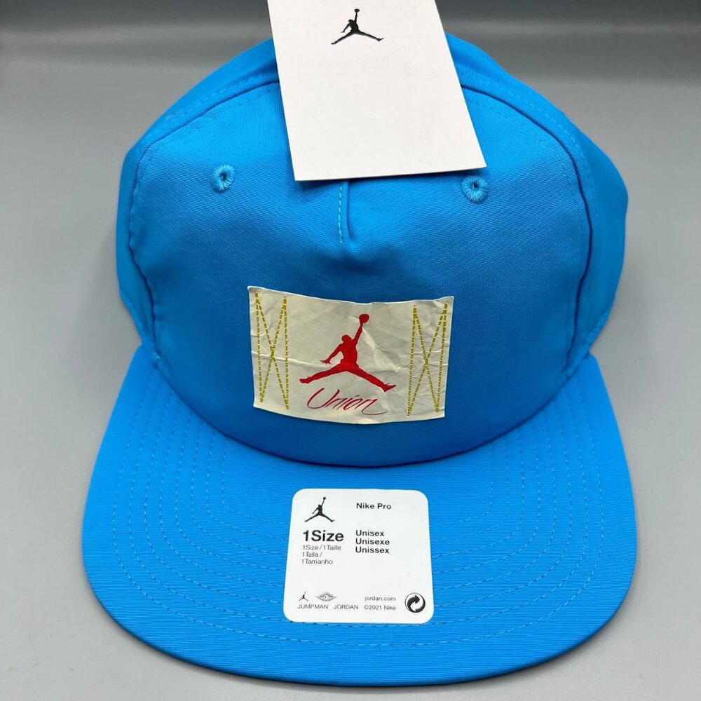 Air Jordan x Union Hat Men Blue Jumpman Snap Back Cap New